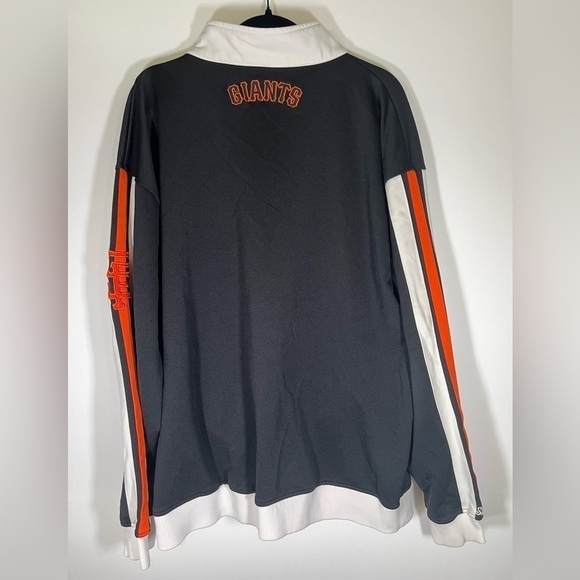 Stitches San Francisco Giants embroidered zip up track jacket sz 2XL arm stripes - Picture 2 of 10
